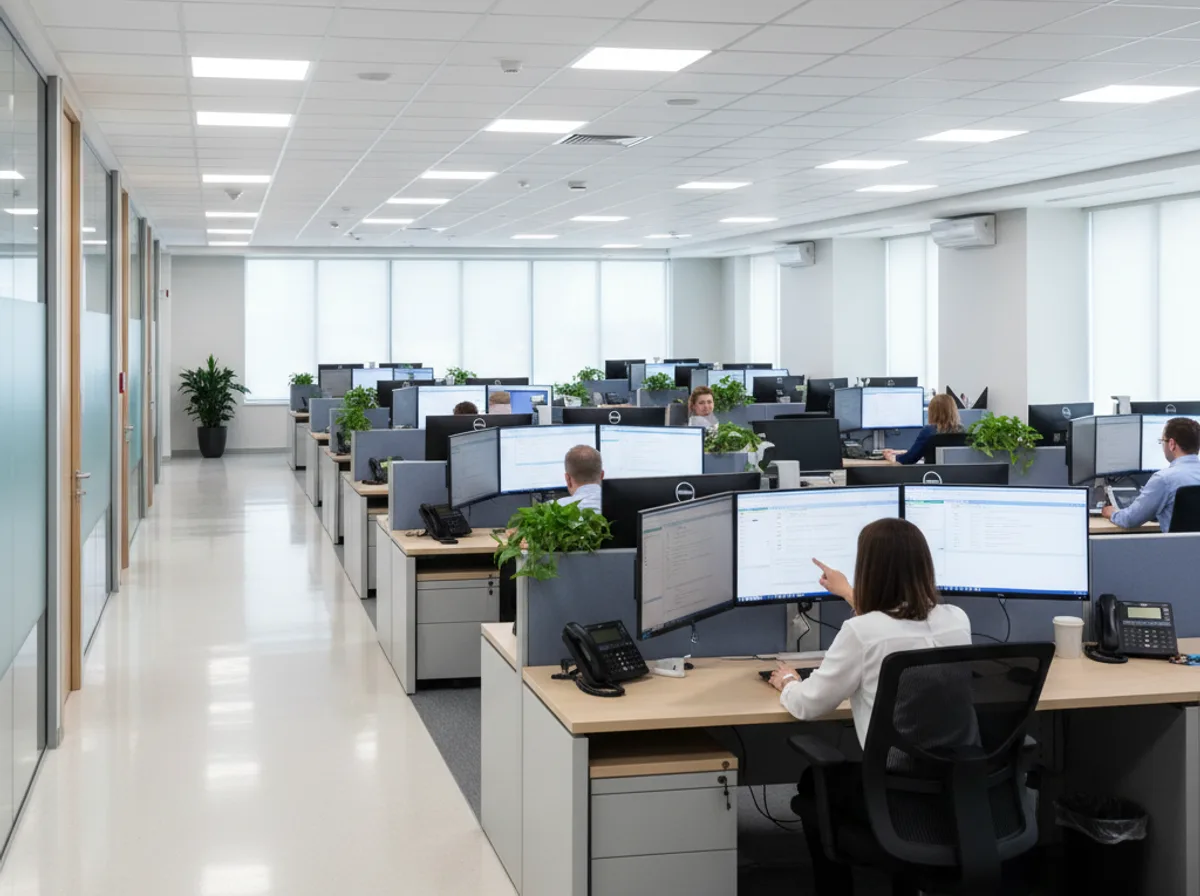 Hospital finance and billing department staff working on accounts receivable