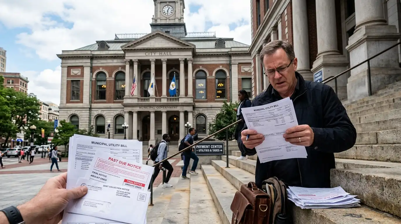 Municipal government building and utility bill collection