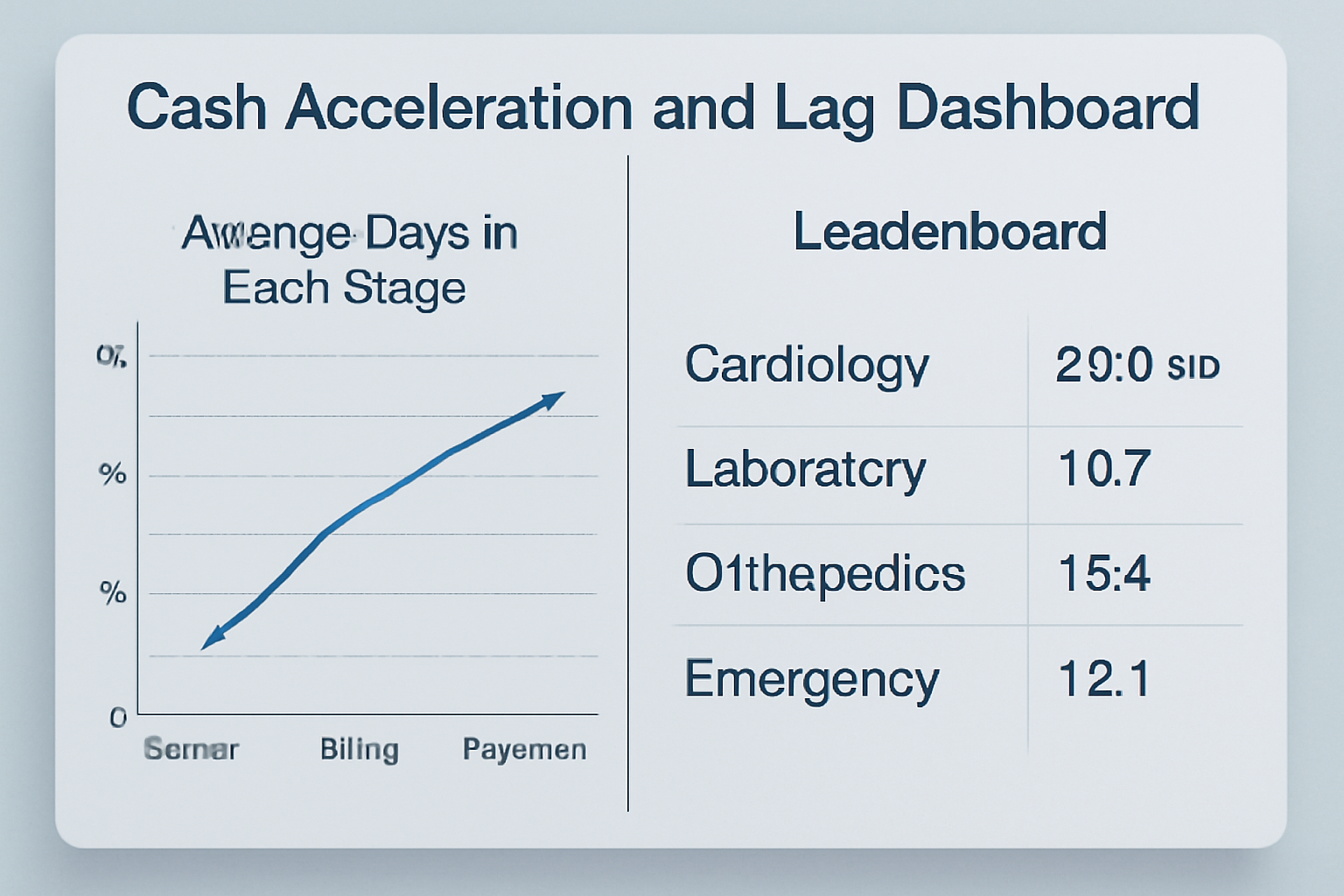 RCM collection analytics Cash Acceleration and Lag Dashboard